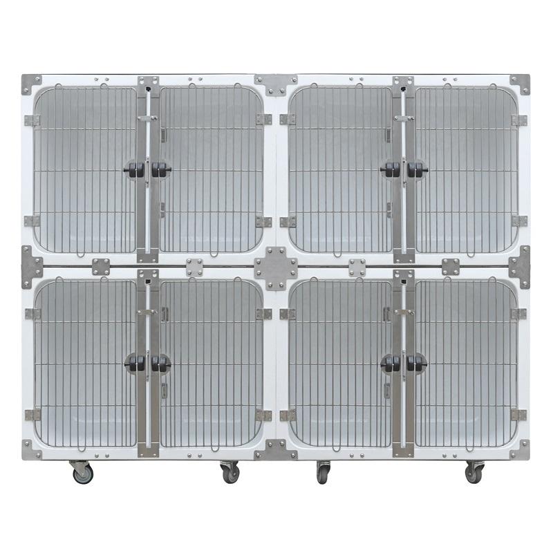 Cușcă pentru câini modulară din fibră de sticlă, impermeabilă veterinară